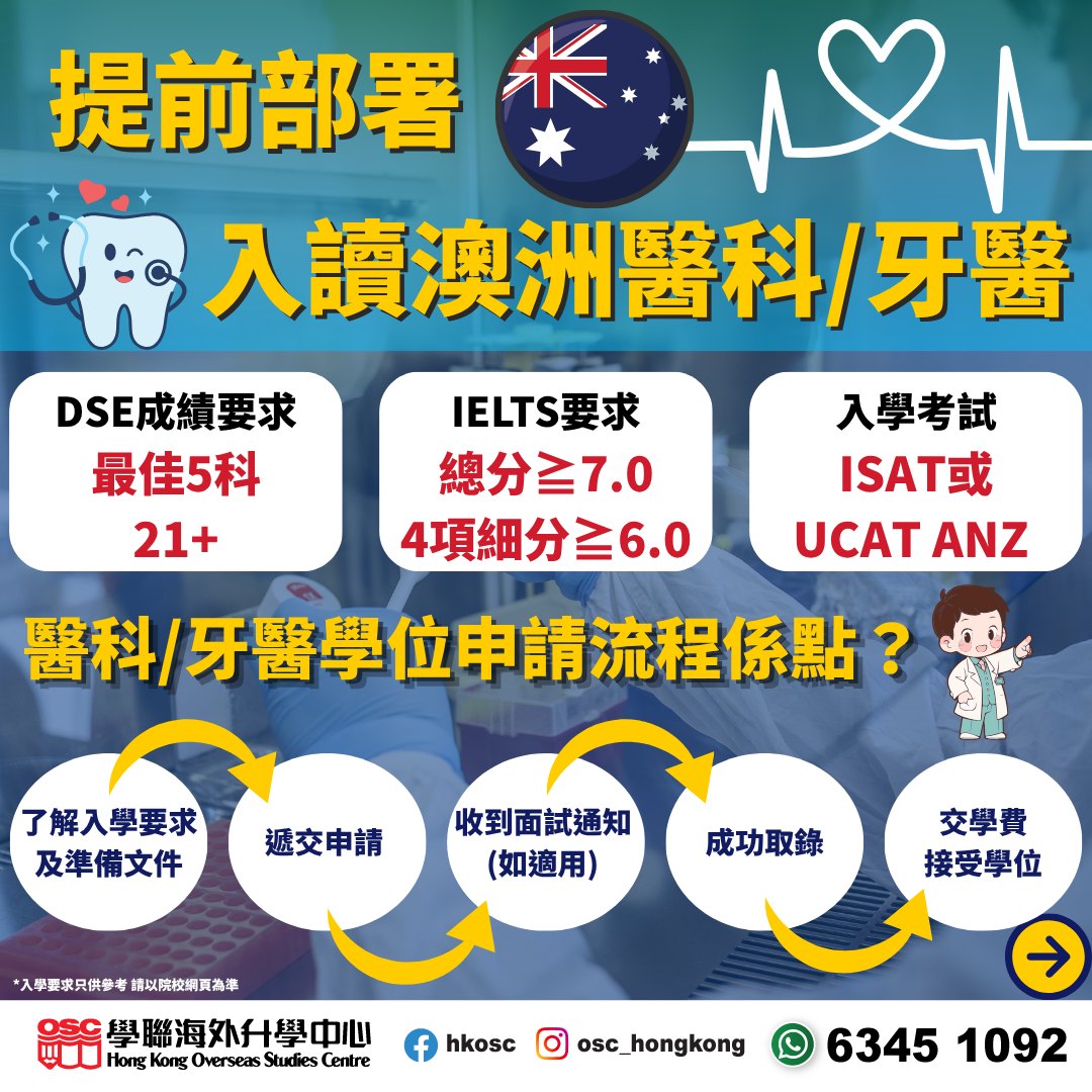 修讀醫科或牙醫絕不能臨急抱佛腳!提前部署2027年2月入讀澳洲醫學院!