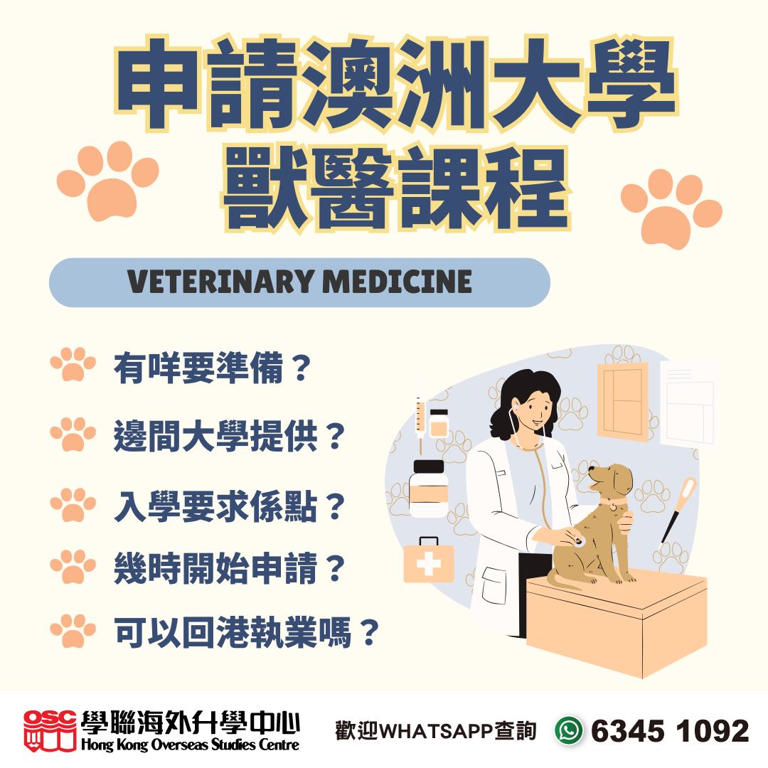 夢想醫好每隻貓貓狗狗?澳洲獸醫課程國際認可,回港執業零障礙!