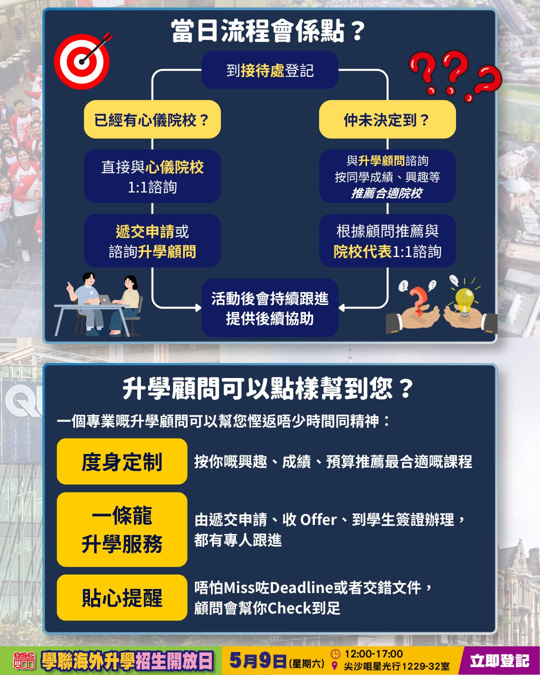 2026 海外升學招生開放日：院校代表 + 顧問一站式破解升學迷思